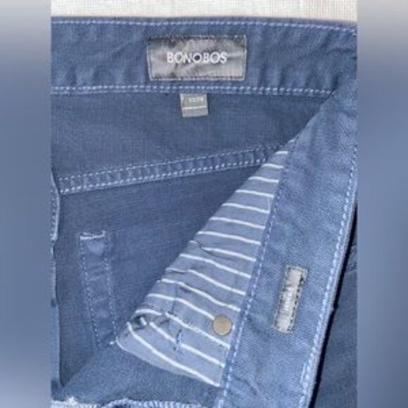 Mens Bonobos NWT straight fit medium blue stretchy cotton Jeans size 33/28 - Picture 5 of 7